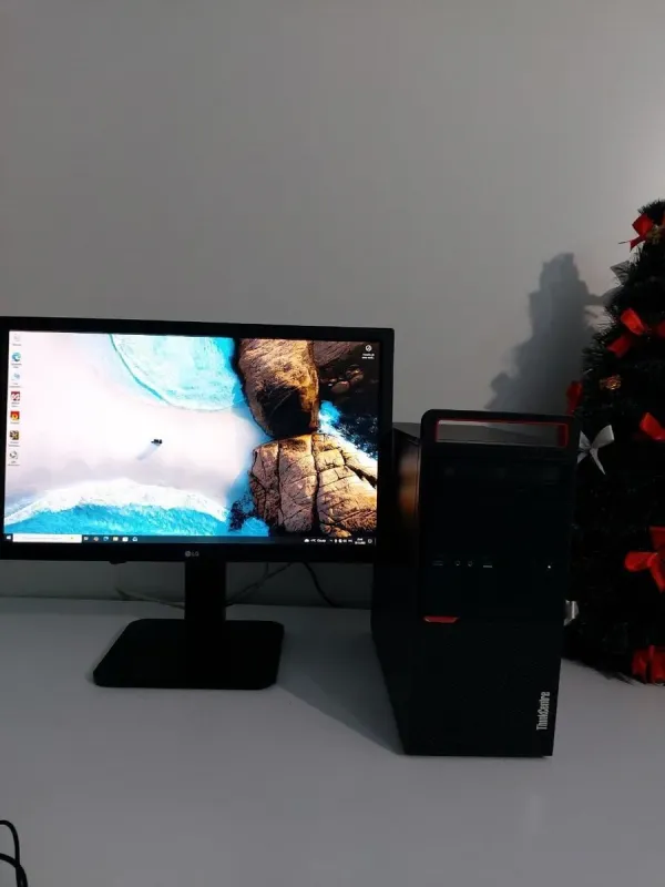 Комплект: Lenovo ThinkCentre M800 Tower / Intel Core i5-6500 (4 ядра по 3,2 - 3,6 ГГц) / 16 ГБ DDR4 / 250 ГБ SSD + 500 ГБ HDD / nVidia GeForce GTX 750 Ti, 2 ГБ GDDR5, 128-bit / DVD-ROM + Монітор LG 24MB37PM-B / 24" (1920x1080) IPS б/в - зображення 2