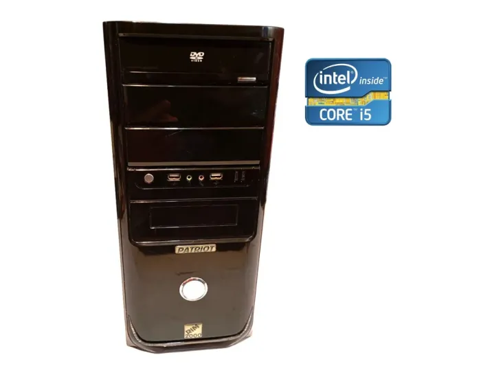 ПК Patriot Tower / Intel Core i5-2400 (4 ядра по 3.1 - 3.4 GHz) / 8 GB DDR3 / 500 GB HDD / Intel HD Graphics 2000 / 400W б/в - зображення 1