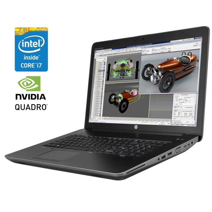 Мобільна робоча станція Б-класу HP ZBook 17 G3 / 17,3" (1920x1080) IPS / Intel Core i7-6820HQ (4 (8) ядра по 2,7 - 3,6 ГГц) / 16 ГБ DDR4 / 512 ГБ SSD / nVidia Quadro М4000M, 4 ГБ GDDR5, 256-bit / WebCam / Win 10 Pro б/в - изображение 1