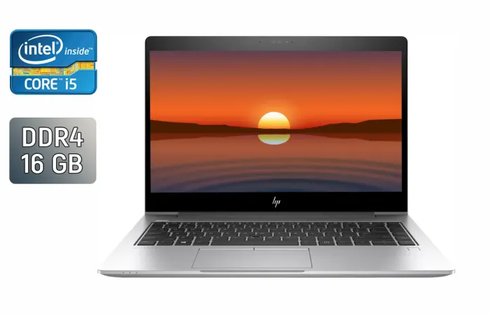 Ультрабук HP EliteBook 840 G5 / 14" (1920x1080) IPS / Intel Core i5-7300U (2 (4) ядра по 2.6 - 3.5 GHz) / 16 GB DDR4 / 480 GB SSD / Intel UHD Graphics 620 / WebCam / Fingerprint / Windows 10 б/в - зображення 1
