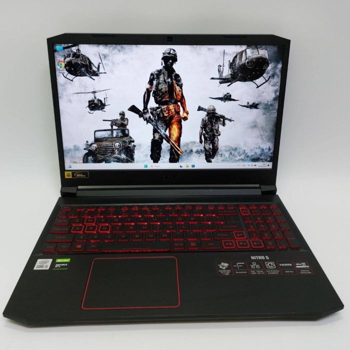 Ігровий ноутбук Acer Nitro 5 / 15,6" (1920x1080) IPS / Intel Core i5-10300H (4 (8) ядра по 2,5 - 4,5 ГГц) / 16 ГБ DDR4 / 512 ГБ SSD / nVidia GeForce GTX 1650, 4 ГБ GDDR5, 128-біт / Веб-камера б/в - зображення 2