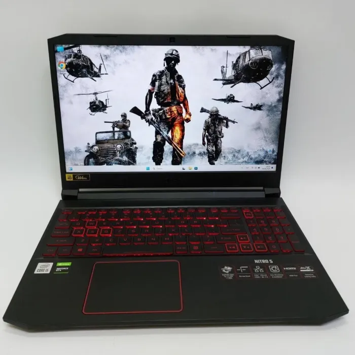 Ігровий ноутбук Acer Nitro 5 / 15,6" (1920x1080) IPS / Intel Core i5-10300H (4 (8) ядра по 2,5 - 4,5 ГГц) / 16 ГБ DDR4 / 512 ГБ SSD / nVidia GeForce GTX 1650, 4 ГБ GDDR5, 128-біт / Веб-камера б/в - зображення 2