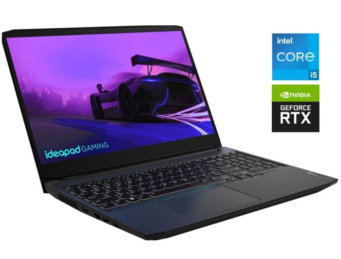 Ігровий ноутбук Б-класу Lenovo IdeaPad Gaming 3 15IHU6 / 15,6" (1920x1080) IPS / Intel Core i5-11320H (4 (8) ядра по 2,5 - 4,5 ГГц) / 8 ГБ DDR4 / 512 ГБ SSD NVMe / nVidia GeForce GTX 1650, 4 ГБ GDDR6, 128-біт / WebCam б/в - изображение 1