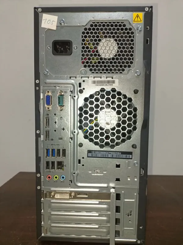 Комп'ютер Б-клас Lenovo ThinkCentre M83 Tower / Intel Core i7-4770 (4 (8) ядра по 3.4 - 3.9 GHz) / 16 GB DDR3 / 240 GB SSD / nVidia Quadro 600, 1 GB GDDR3, 128-bit / DVD-ROM / 280W б/в - зображення 7