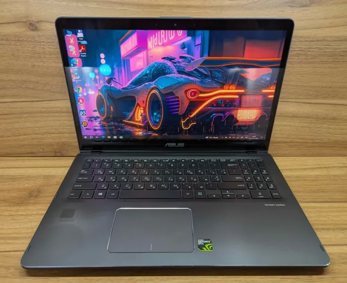 Ноутбук-трансформер Asus Q535U / 15.6" (3840x2160) IPS Touch / Intel Core i7-8550U (4 (8) ядра по 1.8 - 4.0 GHz) / 16 GB DDR4 / 256 GB SSD + 2000 GB HDD / nVidia Geforce GTX 1050, 4 GB GDDR5, 128-bit / WebCam / HDMI / Windows 10 б/у - зображення 2