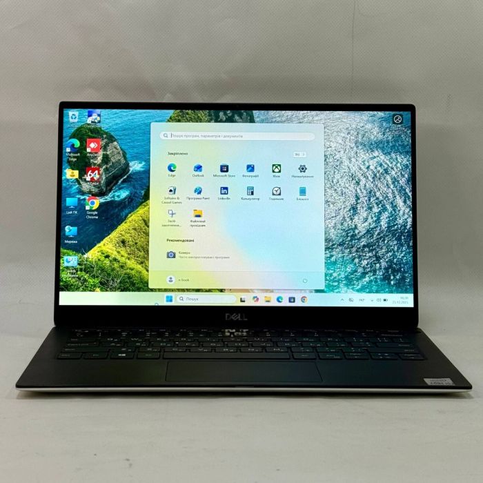 Ультрабук Dell XPS 13 7390 / 13.3" (1920x1080) IPS Touch / Intel Core i5-10210U (4 (8) ядра по 1.6 - 4.2 GHz) / 8 GB DDR3 / 512 GB SSD / Intel UHD Graphics / WebCam / Windows 11 Pro б/в - изображение 2