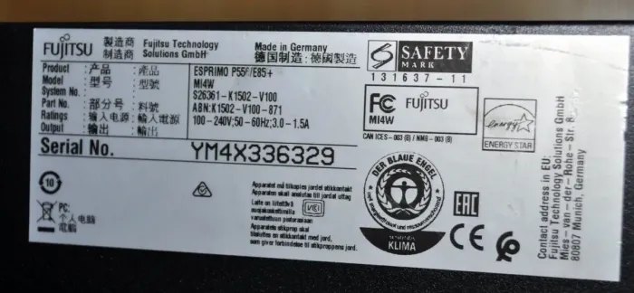 Комплект ПК: Fujitsu Esprimo P556 E85+ Tower / Intel Core i3-6100 (2 (4) ядра по 3.7 GHz) / 8 GB DDR4 / 120 GB SSD NEW / Intel HD Graphics 530 + Монітор Б-клас 22" (1680x1050) TN / VGA, DVI / Різні бренди б/в - зображення 5