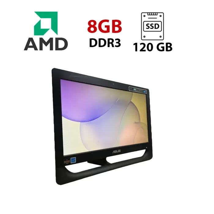 Моноблок Б-клас Asus ET2012AUKB / 20" (1600x900) TN / AMD E-450 (2 ядра по 1,66 ГГц) / 8 ГБ DDR3 / 120 ГБ SSD / AMD Radeon HD 6320 Graphics / WebCam б/в - изображение 1