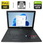 Ігровий ноутбук Б-клас MSI GP62 6QE MS-16J5 / 15.6" (1920x1080) TN / Intel Core i7-6700HQ (4 (8) ядра по 2.6 - 3.5 GHz) / 16 GB DDR4 / 256 GB SSD + 1000 GB HDD / nVidia GeForce GTX 960M, 4 GB GDDR5, 128-bit / WebCam / DVD-ROM б/в