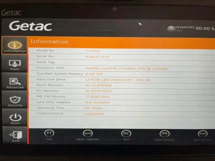 Захищений планшет Getac F110 G3 / 11.6" (1366x768) IPS / Intel Core i7-6500U (2 (4) ядра по 2.5 - 3.1 GHz) / 8 GB DDR4 / 256 GB SSD / Intel HD Graphics 520 / WebCam / Стилус / Два АКБ б/в - зображення 4