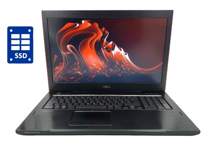 Ноутбук Б-клас Dell Vostro 3750 / 17.3" (1600x900) TN / Intel Core i3-2330M (2 (4) ядра по 2.2 GHz) / 4 GB DDR3 / 256 GB SSD / Intel HD Graphics 3000 / WebCam / DVD-ROM / Win 10 Pro б/в - зображення 1