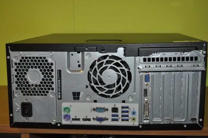 Комп'ютер HP EliteDesk 800 G2 Tower / Intel Core i7-6700 (4 (8) ядра по 3,4 - 4,0 ГГц) / 16 ГБ DDR4 / 240 ГБ SSD / nVidia GeForce GT 740, 4 ГБ GDDR3, 128-біт / DVD-ROM / Windows 11 Pro  б/в - зображення 5