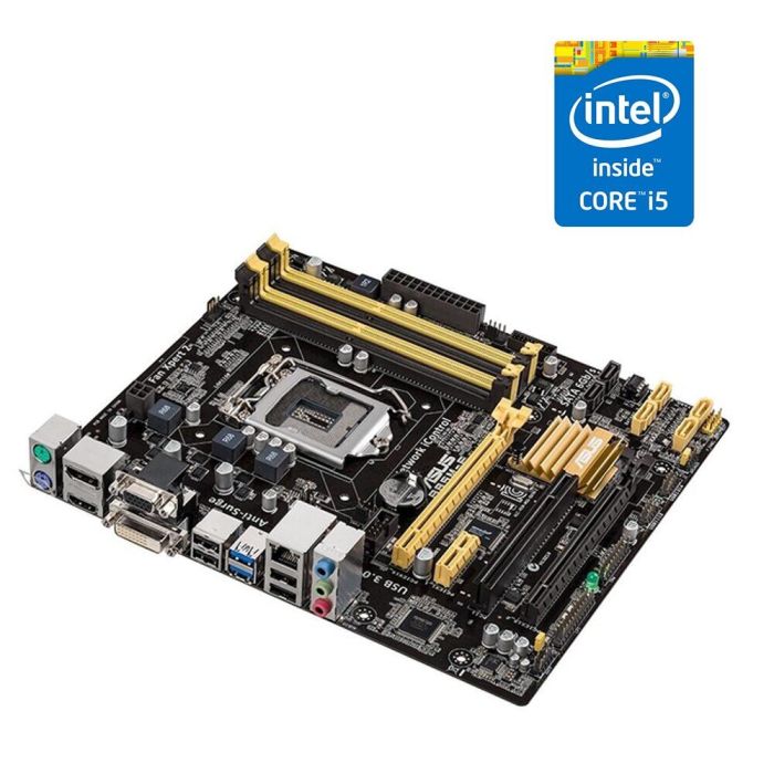 Комплект: Материнська плата Asus B85M-E / LGA1150 / Intel Core i5-4460 (4 ядра по 3.2 - 3.4 GHz) / 16 GB DDR3 / Intel HD Graphics 4600 + Кулер б/в - зображення 1