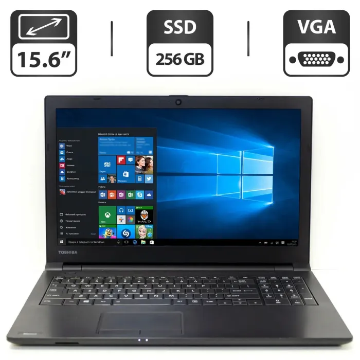 Ноутбук Б-класс Toshiba Tecra C50-B / 15.6" TN / Core i5-4210U (2(4) ядра по 1.7-2.7 GHz) / 4GB DDR3 / 256GB SSD / HD Graphics 4400 / WebCam / DVD-ROM / VGA б/в - зображення 1