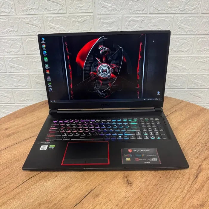 Ігровий ноутбук Б-клас MSI GE75 Raider 10SE / 17.3" (1920x1080) IPS / Intel Core i7-10750H (6 (12) ядер по 2.6 - 5.0 GHz) / 16 GB DDR4 / 512 GB SSD / nVidia GeForce RTX 2060, 6 GB GDDR6, 192-bit / WebCam б/в - зображення 2
