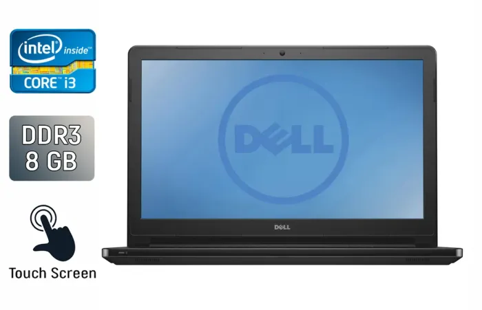 Ноутбук Dell Inspiron 5558 / 15.6" (1366x768) TN Touch / Intel Core i3-4030U (2 (4) ядра по 1.9 GHz) / 8 GB DDR3 / 240 GB SSD / Intel HD Graphics 4400 / WebCam / Windows 10 б/в - зображення 1