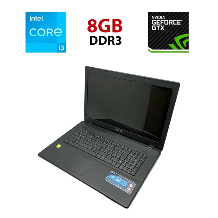 Ноутбук Asus X75VB / 17.3" (1600x900) TN / Intel Core i3-3110M (2 (4) ядра по 2.4 GHz) / 8 GB DDR3 / 500 GB HDD / nVidia GeForce GT 720M, 2 GB GDDR3, 64-bit / WebCam б/в - зображення 1