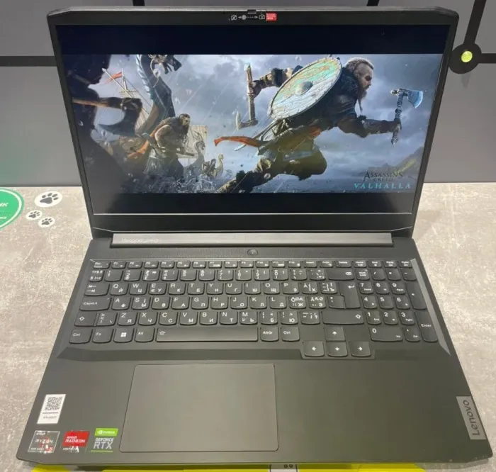 Ігровий ноутбук Lenovo IdeaPad Gaming 3 15ACH6 / 15.6" (1920x1080) IPS / AMD Ryzen 5 5600H (6 (12) ядер по 3.3 - 4.2 GHz) / 32 GB DDR4 / 512 GB SSD / nVidia GeForce RTX 3060, 6 GB GDDR6, 192-bit / WebCam б/в - зображення 2