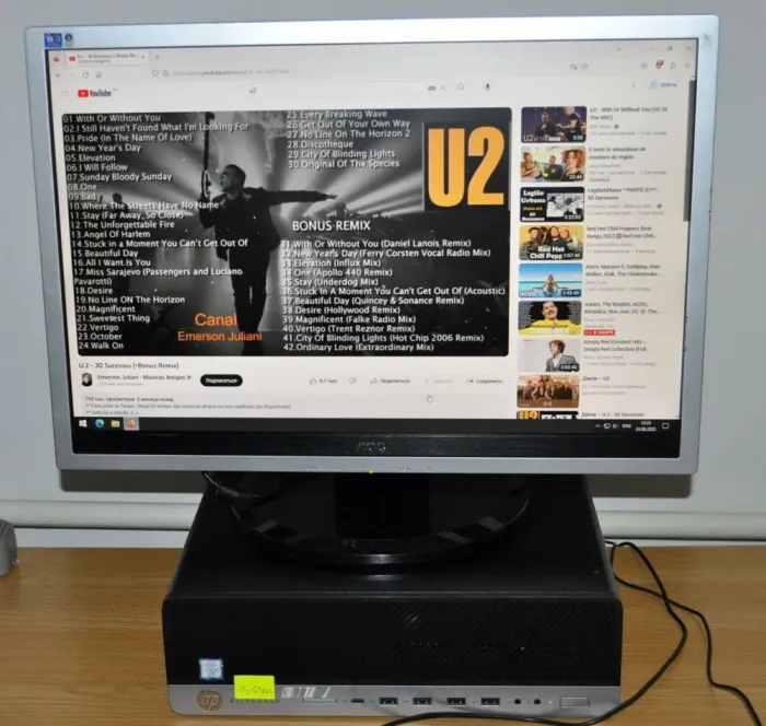 Комплект ПК: HP EliteDesk 800 G3 SFF / Intel Core i5-6500 (4 ядра по 3.2 - 3.6 GHz) / 8 GB DDR4 / 240 GB SSD NEW / Intel HD Graphics 530 + Монітор Б-клас 22" (1680x1050) TN / VGA / Різні бренди б/в - зображення 4