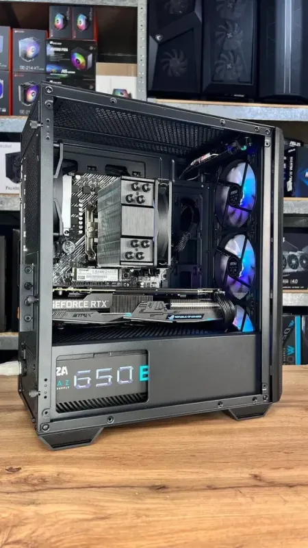 Збірка під замовлення: комп'ютер MSI MAG Forge M100R Black Tower / AMD Ryzen 5 5500 (6 (12) ядер по 3.6 - 4.2 GHz) / 16 GB DDR4 / 512 GB SSD M.2 / nVidia GeForce RTX 2060, 6 GB GDDR6, 192-bit / 650W б/в - зображення 5