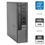 Комп'ютер Dell Optiplex 7010 USFF / Intel Core i5-3550S (4 ядра по 3.0 - 3.7 GHz) / 8 GB DDR3 / 128 GB SSD / Intel HD Graphics 2500 / DVD-ROM б/в