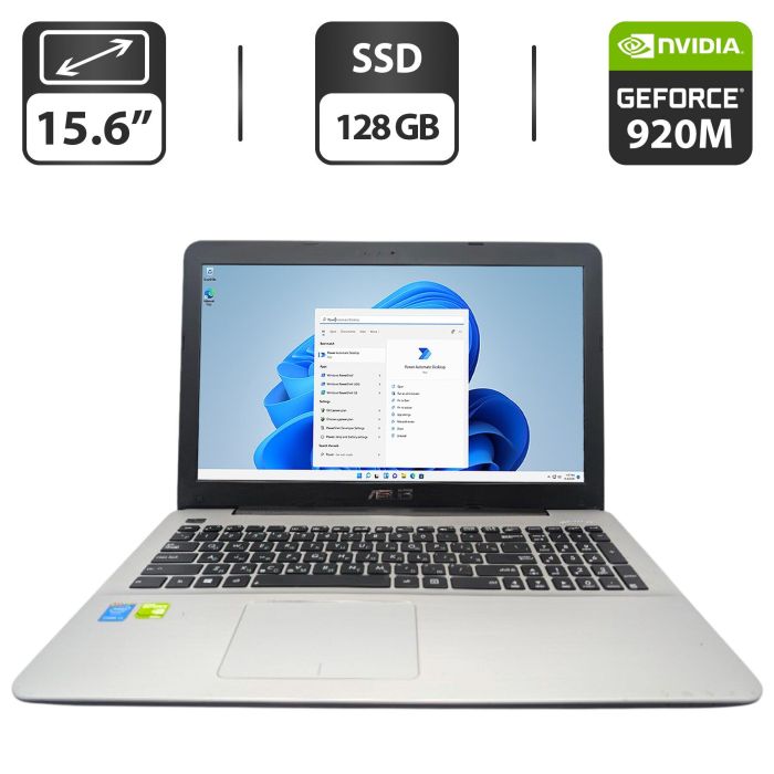Ноутбук Asus R556L / 15.6" (1366x768) TN / Intel Core i3-4005U (2 (4) ядра по 1.7 GHz) / 8 GB DDR3 / 128 GB SSD / nVidia GeForce 920M, 2 GB GDDR3, 64-bit / WebCam / DVD-ROM б/в - изображение 1