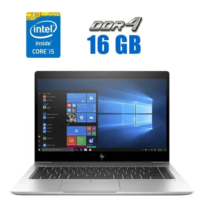 Ультрабук Б-клас HP EliteBook 840 G5 / 14" (3840x2160) IPS / Intel Core i5-8250U (4 (8) ядра по 1.6-3.4 GHz) / 16 GB DDR4 / 250 GB SSD / UHD Graphics 620 / WebCam б/в - зображення 1
