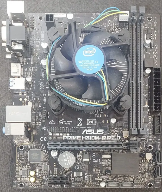 Комплект: материнська плата Asus Prime H310M-R R2.0 / LGA1151 / Intel Core i5-9500 (6 ядер по 3.0 - 4.4 GHz) / 16 GB DDR4 / Intel UHD Graphics 630 + Кулер б/в - зображення 2
