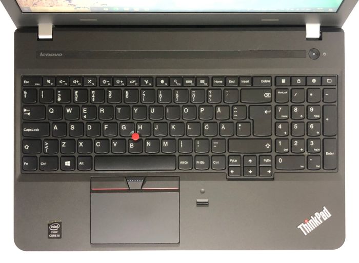 Ноутбук Б-клас Lenovo ThinkPad E550 / 15.6" (1920x1080) TN / Intel Core i5-5200U (2 (4) ядра по 2.2 - 2.7 GHz) / 8 GB DDR3 / 192 GB SSD / Intel HD Graphics 5500 / WebCam / DVD-ROM / Win 10 Pro б/в - зображення 8
