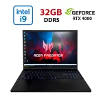 Ігровий ноутбук Acer Predator Helios 16 PH16-71 / 16" (2560x1600) IPS / Intel Core i9-13900HX (24 (32) ядер по 2,2 - 5,4 ГГц) / 32 ГБ DDR5 / 1000 ГБ SSD / nVidia GeForce RTX 4080, 12 ГБ GDDR6, 192-біт / Веб-камера б/в