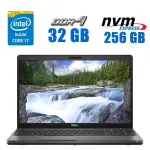 Ультрабук Б-клас Dell Latitude 5501 / 15.6" (1920x1080) TN / Intel Core i7-9850H (6 (12) ядер по 2.6 - 4.6 GHz) / 32 GB DDR4 / 256 GB SSD M.2 / Intel UHD Graphics 630 / WebCam / Win 10 Pro Lic б/в