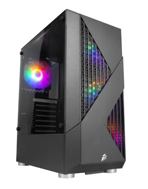 Ігровий ПК 1stPlayer F3-A-BK-4F1 Black Tower / Intel Core i5-12400F (6 (12) ядер по 2.5 - 4.4 GHz) / 16 GB DDR5 / 512 GB SSD M.2 / nVidia GeForce RTX 5060, 8 GB GDDR7, 128-bit б/в - зображення 2