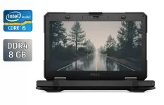 Захищений ноутбук Dell Latitude 14 Rugged 5414 / 14" (1920x1080) IPS / Intel Core i5-6300U (2 (4) ядра по 2.4 - 3.0 GHz) / 8 GB DDR4 / 256 GB SSD / Intel HD Graphics 520 / WebCam / HDMI / Windows 10 б/в