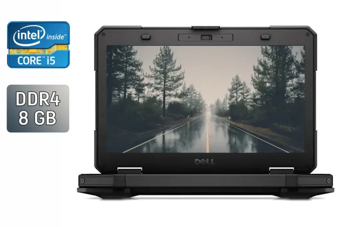 Захищений ноутбук Dell Latitude 14 Rugged 5414 / 14" (1920x1080) IPS / Intel Core i5-6300U (2 (4) ядра по 2.4 - 3.0 GHz) / 8 GB DDR4 / 256 GB SSD / Intel HD Graphics 520 / WebCam / HDMI / Windows 10 б/в - зображення 1