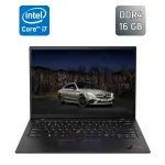 Ультрабук Lenovo ThinkPad X1 Carbon Gen9 / 14" (1920x1080) IPS / Intel Core i7-1165G7 (4 (8) ядра по 2.8 - 4.7 GHz) / 16 GB DDR4 / 480 GB SSD / Intel Iris Xe Graphics / WebCam / Windows 10 б/в