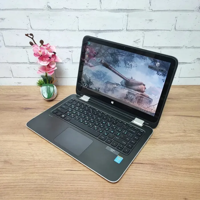 Ноутбук-трансформер Б-клас HP Pavilion x360 13-a221nd / 13.3'' (1366x768) TN Touch / Intel Core i3-5010U (2 (4) ядра по 2.1 GHz) / 4 GB DDR3 / 256 GB SSD / Intel HD Graphics 5500 / WebCam / HDMI б/в - зображення 4