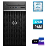 Комп'ютер Б-клас Dell Precision 3630 Tower / Intel Xeon E-2186G (6 (12) ядер по 3.8 - 4.7 GHz) / 32 GB DDR4 / 1000 GB SSD / Intel UHD Graphics P630 / 460W / DVD-ROM / DisplayPort / HDMI б/в