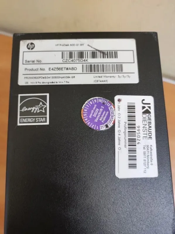 Комп'ютер HP ProDesk 600 G1 SFF / Intel Core i3-4130 (2(4) ядра по 3.4GHz) / 8GB DDR3 / 240GB SSD / HD Graphics 4400 / 240W / DVD-RW / DisplayPort б/в - зображення 4