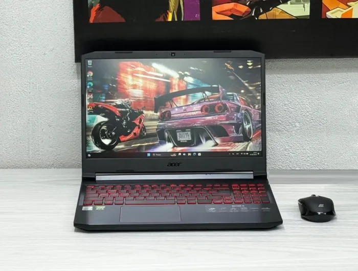 Ігровий ноутбук Acer Nitro 5 AN515-55 / 15.6" (1920x1080) IPS / Intel Core i7-10750H (6 (12) ядер по 2.6 - 5.0 GHz) / 16 GB DDR4 / 512 GB SSD M.2 / nVidia GeForce GTX 1650 Ti, 4 GB GDDR6, 128-bit / WebCam / Win 11 Home б/в - зображення 2