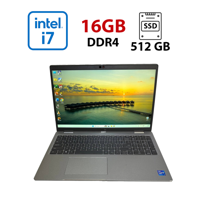 Ультрабук Б-клас Dell Latitude 5520 / 15,6" (1920x1080) IPS / Intel Core i7-1185G7 (4 (8) ядра по 3,0 - 4,8 ГГц) / 16 ГБ DDR4 / 512 ГБ SSD / Intel Iris Xe Graphics / WebCam б/в - зображення 1