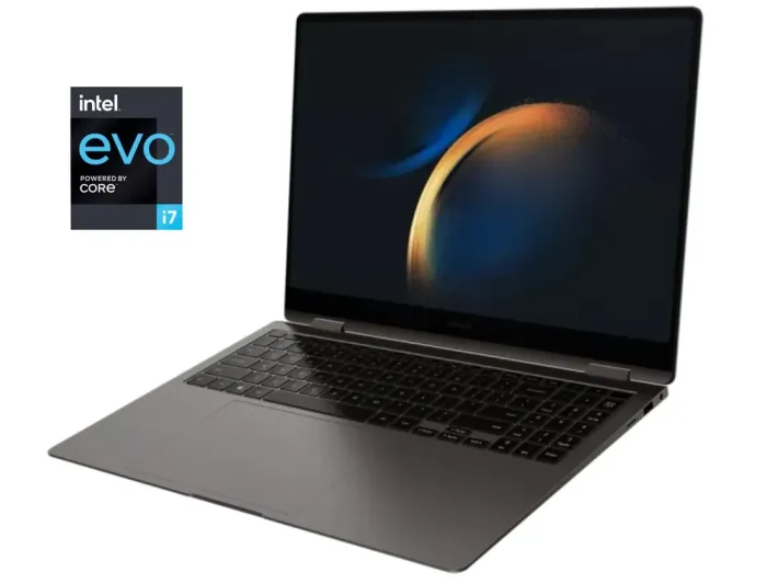 Ультрабук Samsung Galaxy Book 3 NP940XFG / 14" (2880x1800) OLED / Intel Core i7-1360P (12 (16) ядер по 2.2 - 5.0 GHz) / 16 GB DDR5 / 512 GB SSD M.2 / Intel Iris Xe Graphics / WebCam / Win 11 Home б/в - зображення 1