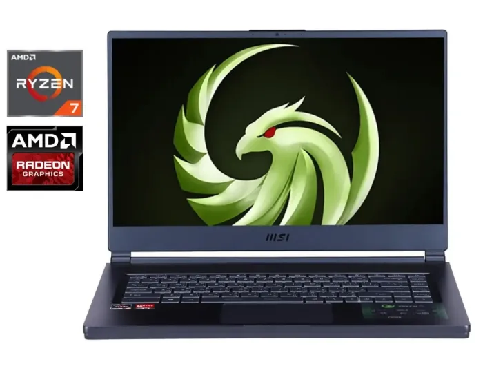 Ігровий ноутбук Б-клас MSI Delta 15 A5EFK / 15.6" (1920x1080) IPS / AMD Ryzen 7 5800H (8 (16) ядер по 3.2 - 4.4 GHz) / 16 GB DDR4 / 1000 GB SSD / AMD Radeon RX 6700M, 10 GB GDDR6, 160-bit / WebCam б/в - зображення 1