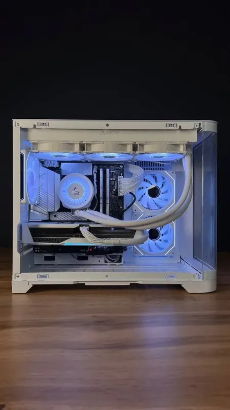 Збірка під замовлення: ігровий ПК GameMax Hype-M White Tower / Intel Core i7-14700F (20 (28) ядер по 1.5 - 5.4 GHz) / 32 GB DDR5 / 1000 GB SSD M.2 / nVidia GeForce RTX 5070, 12 GB GDDR7, 192-bit / 850W - зображення 10