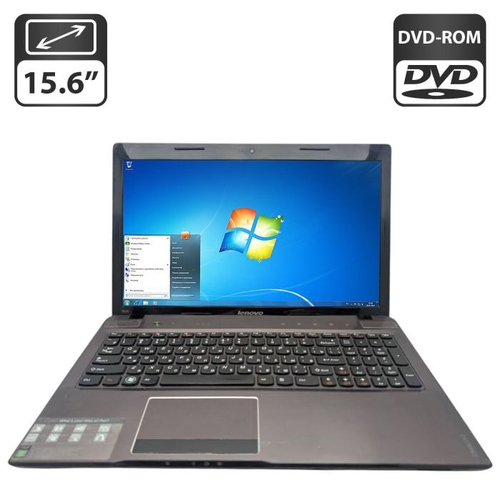 Ноутбук Lenovo IdeaPad Z575 / 15.6" (1366x768) TN / AMD A4-3300M (2 ядра по 1.9 - 2.5 GHz) / 8 GB DDR3 / 500 GB HDD / AMD Radeon Graphics 6480G / WebCam / DVD-ROM б/в - изображение 1