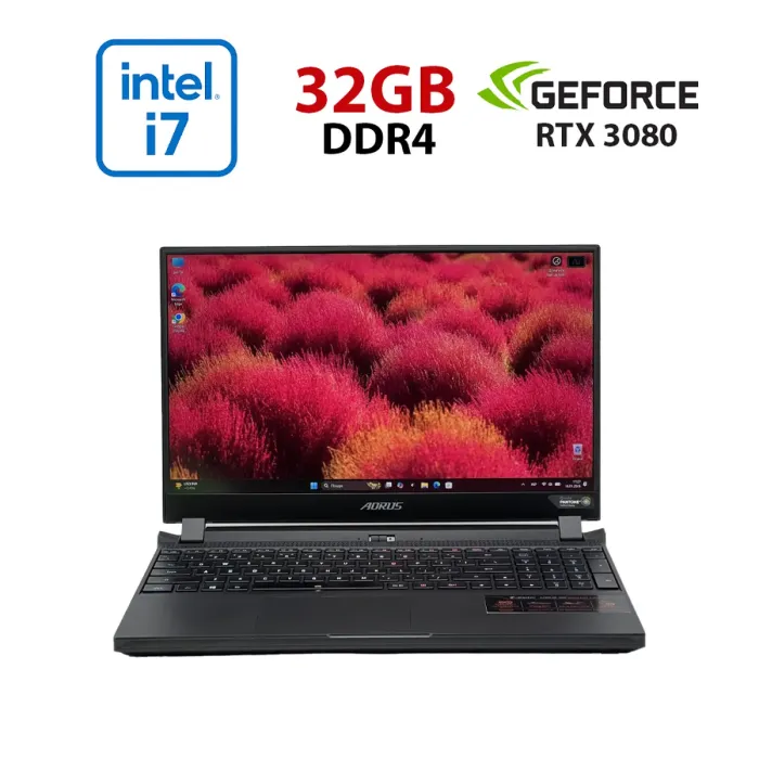 Ігровий ноутбук Б-класу Gigabyte Aorus 15G YC / 15,6" (1920x1080) IPS / Intel Core i7-10870H (8 (16) ядер по 2,2 - 5,0 ГГц) / 32 ГБ DDR4 / 480 ГБ SSD NVMe / nVidia GeForce RTX 3080, 16 ГБ GDDR6, 256-біт / WebCam б/в - зображення 1