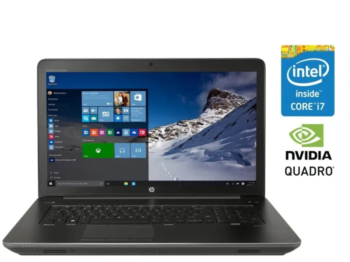 Мобільна робоча станція HP ZBook 17 G3 / 17.3" (1920x1080) IPS / Intel Core i7-6700HQ (4 (8) ядра по 2.6 - 3.5 GHz) / 16 GB DDR4 / 256 GB SSD / nVidia Quadro M2000M, 4 GB GDDR5, 128-bit / WebCam / 4G/LTE / Win 10 Pro б/в - зображення 1
