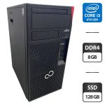 Комп'ютер Fujitsu Esprimo P558 E85 Tower / Intel Core i3-8100 (4 ядра по 3,6 ГГц) / 8 ГБ DDR4 / 128 ГБ SSD / Intel UHD Graphics 630 б/в