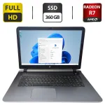 Ноутбук Б-клас HP Pavilion 17 / 17.3" (1920x1080) TN / AMD A10-5745M (4 ядра по 2.1 - 2.9 GHz) / 8 GB DDR3 / 360 GB SSD / AMD Radeon R7 M360, 2 GB GDDR3, 64-bit / WebCam / DVD-ROM б/в