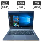 Ультрабук HP ProBook 430 G7 / 13.3" (1366x768) TN / Intel Core i3-10110U (2 (4) ядра по 2.1 - 4.1 GHz) / 16 GB DDR4 / 256 GB SSD / Intel UHD Graphics / WebCam б/в