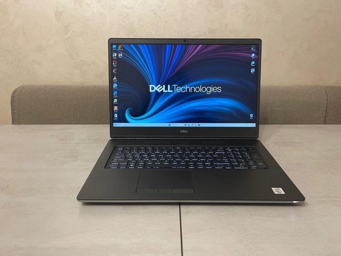 Мобільна робоча станція Dell Precision 7750 / 17,3" (1920x1080) IPS / Intel Core i7-10875H (8 (16) ядер по 2,3 - 5,1 ГГц) / 64 ГБ DDR4 / 1000 ГБ SSD / nVidia Quadro RTX 4000, 8 ГБ GDDR6, 256-біт / WebCam б/в - зображення 2
